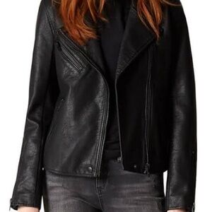 Blank NYC Black Leather Moto Jacket